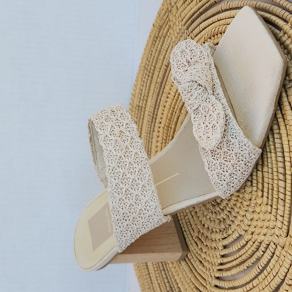 DOLCE VITA 2-BAND SLIDE-IN HEELED SANDALS - Picture 9 of 10